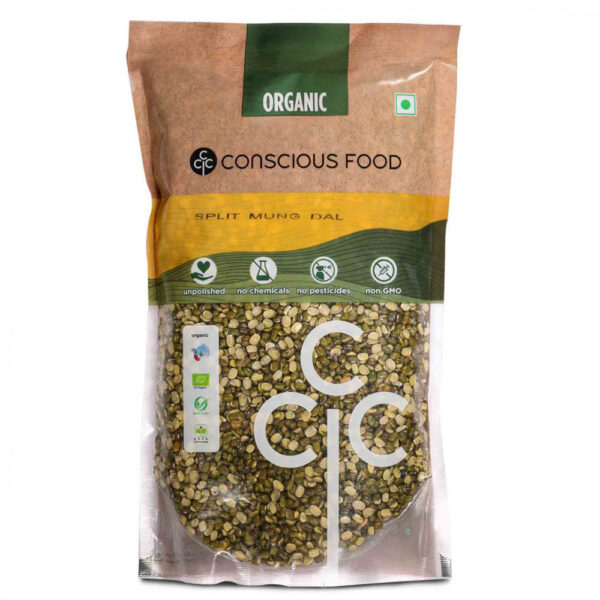 Conscious Food Split Mung Bean (Split Mung Dal) - 1 Kg