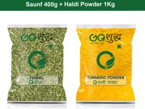 Goshudh Haldi Powder 1Kg & Saunf 400gm Combo Pack 1400g