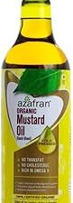 Azafran 100% Pure Virgin Cold Pressed Mustard Oil 1L | Kachi Ghani Mustard Oil For Skin, Hair Health & Cooking | 100% Certified Organic (ECOCERT, USDA Organic). 1000 ml