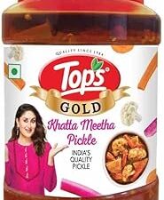 TOPS Gold Pickle Khatta Meetha-950 gm | Perfect blend of select vegetables in healthy mustard oil