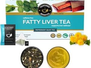TEACURRY Fatty Liver Tea (1 Month Pack, 30 Tea Bags) - Helps With Fatty Liver Detox, Ginger, 60 Gms