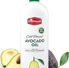HOFFMAN Cold Pressed Avocado Oil for Cooking | 100% Pure & Unrefined | Ideal for Frying, Roasting & Sauteing | Neutral Taste (500 ml)