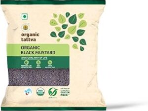 Organic Tattva 'Black Mustard', Quality Rai, Naturally Processed, from Farm Picked Fresh Seeds (100 G, Pouch)