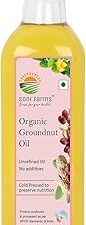 Soni Farms 100% Pure and Organic Cold Pressed Groundnut Oil 1 Litre Chemical-Free Peanut Oil for Cooking