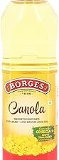 Borges Canola Oil -1L | Source of Omega 3 | 100% Non GMO | Suitable for Deep frying |Delicate flavour