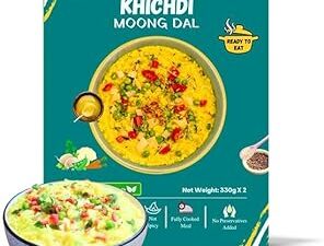 Bhaat.in Moong Dal Khichdi | Ready-to-Eat Meal | High Protein & Fiber | Light on Stomach | Non-Spicy & Gluten-Free | No Preservatives | Travel & Office-Friendly Indian Meal | Combo-Pack of 2