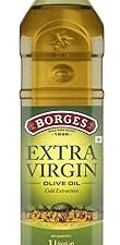 Borges Extra Virgin Olive Oil - 1L PET |First cold extraction|75% MUFA | Rich in Antioxidants | Ideal For low heat cooking like sauteing & grilling, Salad Dressing