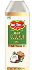 Del Monte Multipurpose Cold Pressed Virgin Coconut Oil 1L| 100% Pure & Unrefined| Rich Aroma & Flavour| Ideal For Daily Cooking, Massage, Hair & Skin Care| Cholesterol Free| 60% Mct| Low Trans Fat Oil