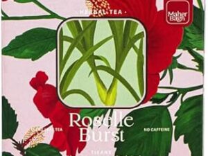 Maher Bagh Roselle Burst Herbal Tisane - 50g | Loose Leaf Herbal Tea | Makes 25 Cups | Caffeine Free | Premium Packaging | Tea Gift | Roselle Tea (Hibiscus sabdariffa) | Indian Lemongrass