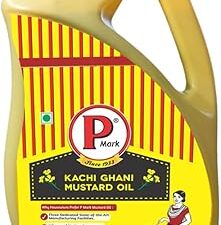 P MARK SINCE 1933 Kachi Ghani Pure Mustard Oil, 5 Ltr Jar, Admark Grade 1 Mustard Oil