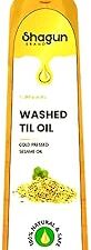 Shagun Cold Pressed Sesame Oil | 100% Pure Gingelly oil | Washed Til Oil 1 Litre (1000 ml)