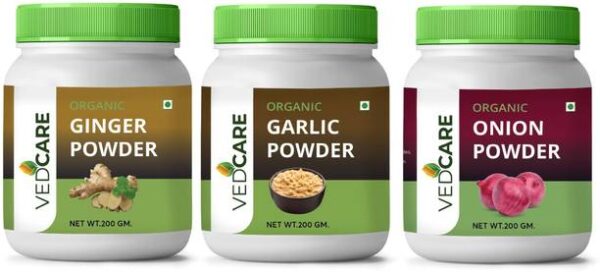 Vedcare (Ginger + Garlic +Onion) Organic Powder (200g X...