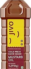 JIVO Cold Pressed Kachi Ghani Chemical Free Mustard Daily Cooking Oil, 1 Litre | Recommendable for Roasting, Frying, Baking All type of Cuisines|