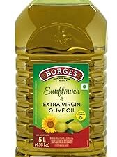 Borges Super blend of Extra virgin Olive oil & Sunflower oil – 5 ltr | Ideal for Deep frying, Shallow Frying, all types of cuisines