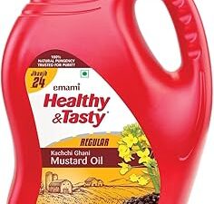 Emami Healthy and Tasty Regular Kachchi Ghani Mustard Oil 4.12kg Jar