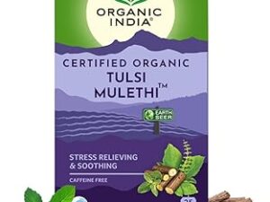 Organic India Tulsi Mulethi, 25 Tea Bags Flavour : Tulsi and Mulethi