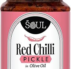 Soul Red Chilli Pickle in Olive Oil 265 Grams - A Fiery Fusion Infused with Premium Olive Oil