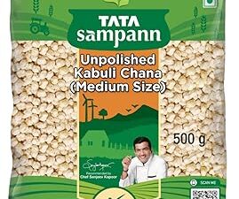 Tata Sampann Unpolished Kabuli Chana, 500 g, (Medium Size)