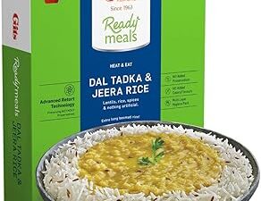 Gits Ready to Eat Jeera Rice & Dal Tadka Combo Meal, Pure Veg, Heat and Eat, 375g