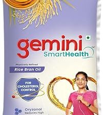Gemini Refined Rice Bran Oil Pouch, 1000 ml