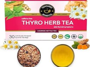 TEACURRY Thyroid Tea Bags|30 Tea Bags,1 Month Pack|Helps With Thyroid Support (Tsh T3 T4),Manage Weight,50 Gram - Turmeric