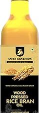 Shree Aanantam Cold Pressed Rice Bran Oil - 1 Liter | Bottle | Kolhu/Kacchi Ghani/Chekku | 100% Pure & Natural | Chemical-Free | Wood Pressed Rice Bran Oil for Cooking (1l (Pack of 1))
