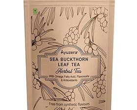Ayuzera Sea Buckthorn Raw Leaves Tea, Good For Skin and Immunity, For a Healthy Lifestyle - Himalayan Seabuckthorn Herbal Leaf Tea - Pure & Natural (50g)