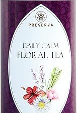 Preserva Wellness Daily Calm Tea: Chamomile, Ashwagandha, Rose, Hibiscus - Herbal Blend for Relaxation (50g)