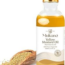 Multano Pro Cold Pressed Mustard Oil 100% Pure Extra Virgin Kachi Ghani Yellow Mustard Oil For Cooking,Shuddh Peeli Sarso Ka Tel (100ML)