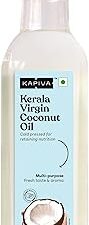Kapiva Virgin Cold-Pressed Coconut Oil 500ml | 100% Pure, Unrefined & Edible | For Cooking, Skin & Baby Care, Oil Pulling | Coconut Oil For Hair | Keto Friendly