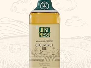 JustPressed Groundnut - Cold Pressed Oil | Ground Nut Oil | Kachi Ghani Oil | Wood | - 2 Litres (Pack of 1)