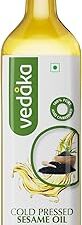 Amazon Brand - Vedaka Cold Pressed Sesame Oil Bottle (1L, Gingelly)