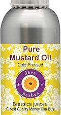 Deve Herbes Pure Mustard Oil (Brassica juncea) Natural Therapeutic Grade Cold Pressed 300ml