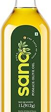 SANO Pomace Olive Oil for Cooking 1L Pet Bottle - Ideal for Frying, Roasting & Sautéing - Rich Flavour & High Smoke Point - Versatile Cooking Oil for Indian Cuisine (1L)