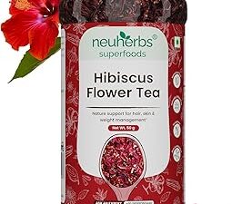 Neuherbs Hibiscus Flower Tea 50 gm (30+ Cups) | Flower Based Herbal Tea For Skin, Hair & Weight Management | Rich in Antioxidants | Caffeine Free Tea