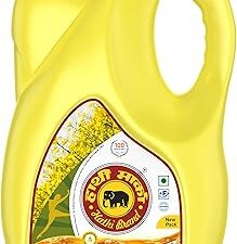 Elephant Brand Hathi Marka Kacchi Ghani Mustard Oil - Ideal for cooking food, pickles, massages Jar (5 Ltr)