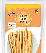 Yamkay Omam Jeera Soup Sticks - Tasty & Healthy Organic Baby Teething Sticks | Traditional Omam Bread Sticks Made with Whole Wheat, Ajwain, Ragi & Sesame | Nutritious, Preservative-Free, No Maida, High in Fiber & Protein | Perfect Snack for All Ages, 100 GM