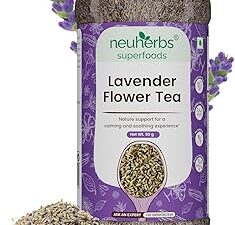 Neuherbs Lavender Tea 50g (Pack of 1) | Herbal Loose Leaf Tea To Promote Relaxation & Soothing Experience | 100% Clean, Natural & Pure | Rich In Antioxidant | Caffeine Free Tea