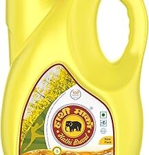 Elephant Brand Hathi Marka Kacchi Ghani Mustard Oil - Ideal for cooking food, pickles, massages Jar (2 Ltr)