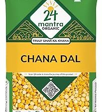24 Mantra Organic Unpolished Bengalgram/Kandi pappu/Chana Dal - 500gms | Pack of 1 | 100% Organic | Chemical Free & Pesticides Free | Unadulterated