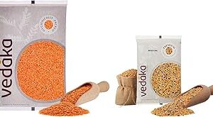 Amazon Brand - Vedaka Popular Red Masoor Dal Split, 2kg|Rich in Protein|No Cholesterol|No Additives & Amazon Brand - Vedaka Mixed Dal, 1kg |Protein source
