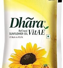 Dhara VitAE Refined Sunflower Oil, 1 L Pouch
