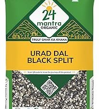 24 Mantra Organic Unpolished Urad Dal Black Split/Black Gram split/Minapa pappu/Kali dal - 500gms | Pack of 1 | 100% Organic | Chemical Free & Pesticides Free