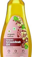Organic Tattva, Cold Pressed Organic Groundnut/Peanut Unrefined Cooking Oil (1 Litre)