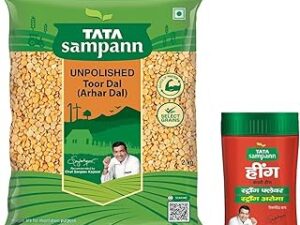 Tata Sampann Unpolished Toor Dal (Arhar Dal), 2 Kg & Hing (Bandhani Hing), Recommended By Chef Sanjeev Kapoor, Compounded Asafoetida, 50G