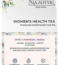 NAMHYA Womens Health Tea | Herbal Tea | PCOS tea for women | Loaded with Natural Ayurvedic Herbs (Shatavari and Ashoka) for Hormonal Balance & Better Period Cycle 3.53 oz (100 Grams)