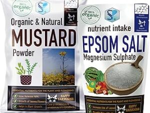 Shiviproducts Combo of Mustard Cake Powder and Epsom Salt | Fertilizer and Growth Booster for Your Plants (900 gm, 900 gm)