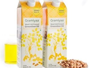Gramiyaa Wood Cold Pressed Groundnut Oil (Peanut Oil) - 2 Ltr - Marachekku Oil/Kachi Ghani Oil