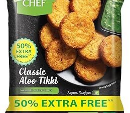 ITC MASTER CHEF Classic Aloo Tikki, Veg Frozen Snack, Ready to Cook, Delectable Frozen Food Products from ITC, 480g