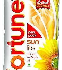 Fortune Sunlite Refined Sunflower Oil, 870 gm Pouch (Weight May Vary)